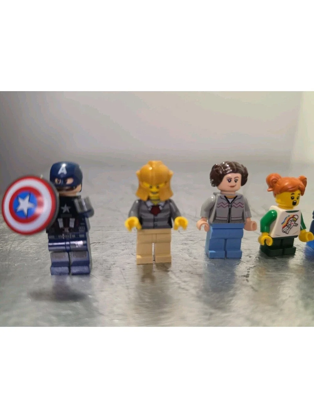 LEGO Minifigure Lot – Marvel Captain America + City Civilians, Space, Racers